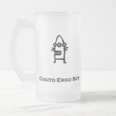 Three Eye Bot Cogito Ergo Sum schwarz Mattglas Bierglas (Links)