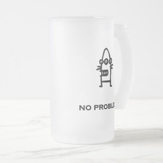 Three Eye Bot kein Problem Mattglas Bierglas (VorderseiteRechts)