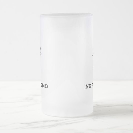 Three Eye Bot kein Problem Mattglas Bierglas (Mittel)