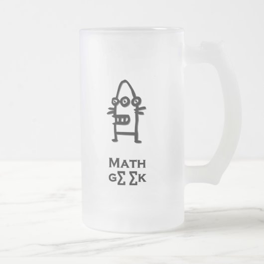 Three Eye Bot Math Geek Mattglas Bierglas (Rechts)