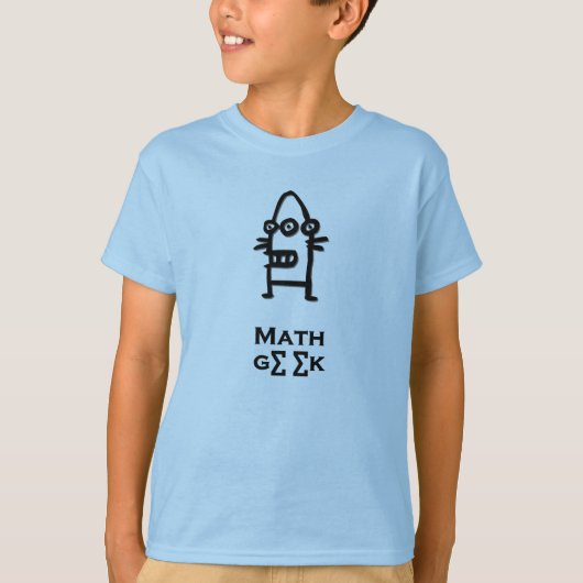 Three Eye Bot Math Geek T-Shirt (Vorderseite)