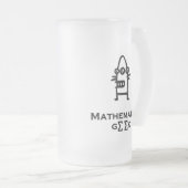 Three Eye Bot Mathematics Geek Mattglas Bierglas (VorderseiteRechts)