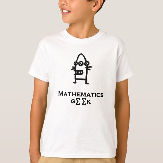 Three Eye Bot Mathematics Geek T-Shirt (Vorderseite)