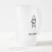 Three Eye Bot McNoob Mattglas Bierglas (VorderseiteRechts)