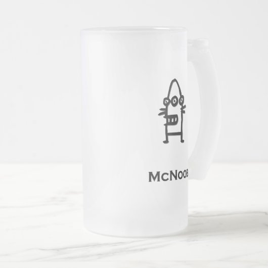 Three Eye Bot McNoob Mattglas Bierglas (VorderseiteRechts)