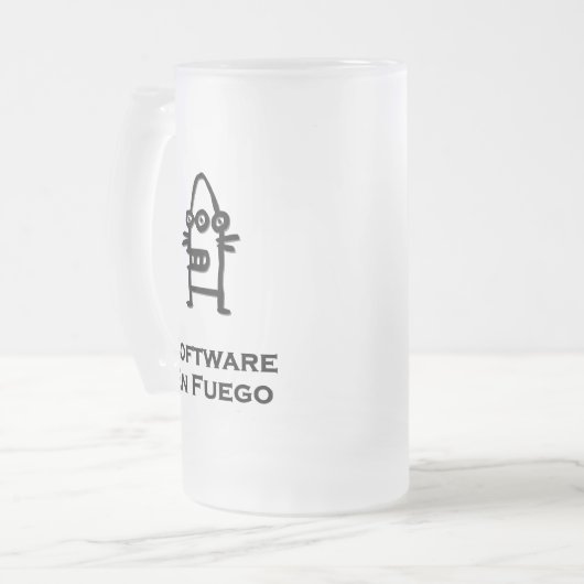 Three Eye Bot Software En Fuego Mattglas Bierglas (Vorderseite Links)