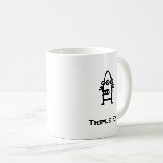 Three Eye Bot Triple Eye Kaffeetasse (VorderseiteRechts)