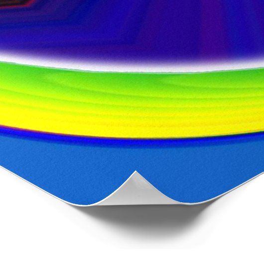 Three-eyed alien skull poster (Ecke)