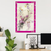 Three Fairies Mad with Joy by Warwick Goble Poster (Heimbüro)