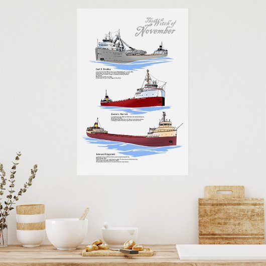 Three famous wrecks history poster (Küche)