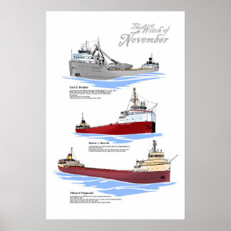 Three famous wrecks history poster