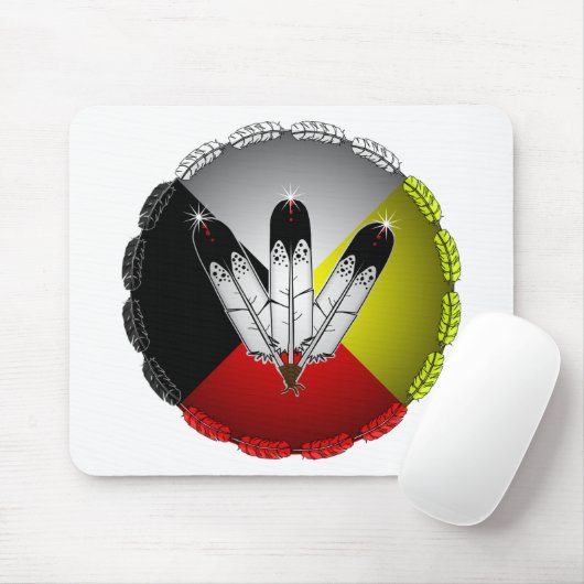 Three Feathers Mousepad (Mit Mouse)