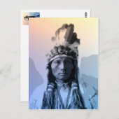 Three Fingers - Southern Cheyenne Postkarte (Vorne/Hinten)