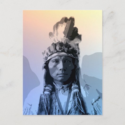 Three Fingers - Southern Cheyenne Postkarte (Vorderseite)
