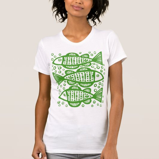 Three Fish - Avocado Green T-Shirt (Vorderseite)