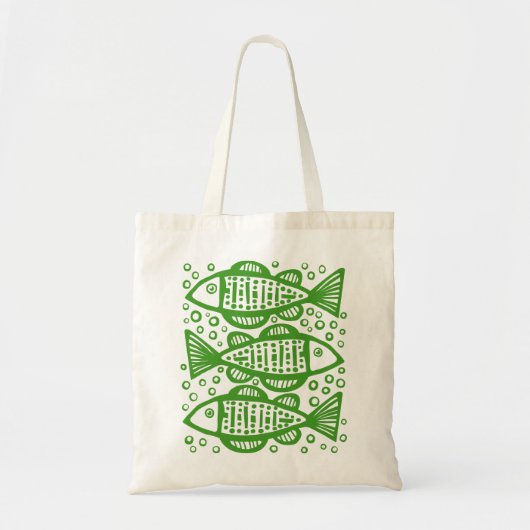 Three Fish - Avocado Green Tragetasche (Vorne)