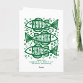 Three Fish - Forest Green Karte (Rückseite)