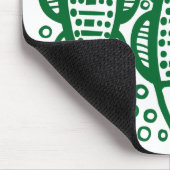 Three Fish - Forest Green Mousepad (Ecke)