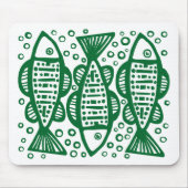 Three Fish - Forest Green Mousepad (Vorne)
