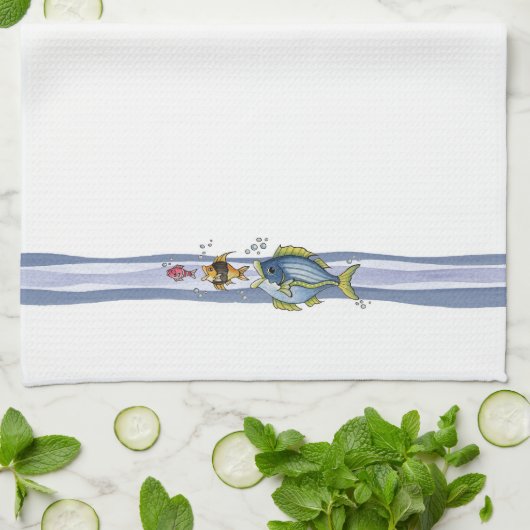 Three Fish - Küchentuch (Gefaltet)