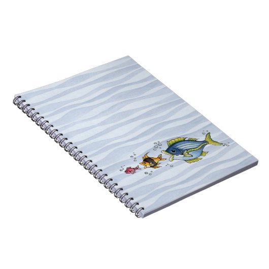 Three Fish - Notebook Notizblock (Rechte Seite)