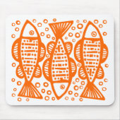 Three Fish - Orange Mousepad (Vorne)