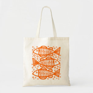 Three Fish - Orange Tragetasche