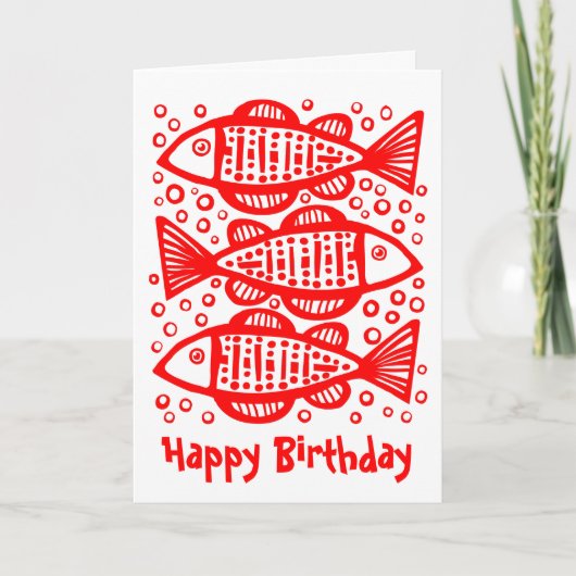 Three Fish - Red Karte (Vorderseite)