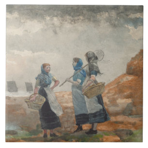Three Fisher Girls (in Tynemouth, Northumberland) Fliese