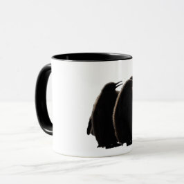 Three fluffy & cute Baby Penguins Tasse