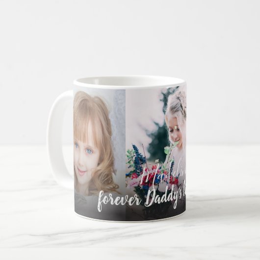 Three Foto Daddy Daughter Tasse (Vorderseite Links)