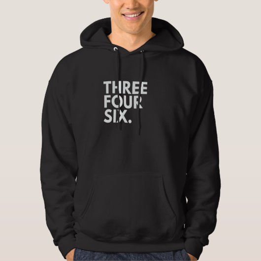 THREE FOUR SIX Area Code 346 Houston TX Texas USA Hoodie (Vorderseite)