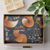 Three Foxes Woodland Pattern Decoupage Paper Seidenpapier (Geschenk)