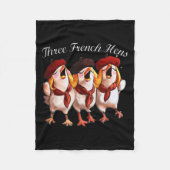 Three French Hens Singing The 12 Days Song, Christ Fleecedecke (Vorderseite)