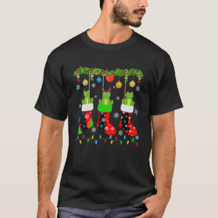 Three Frog in Xmas Sock Funny Ugly Christmas Sweet T-Shirt