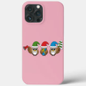 Three Funny Christmas Gnome Owls Case-Mate iPhone Hülle (Rückseite)