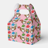 Three Funny Christmas Gnome Owls Geschenkschachtel (Rückseite)