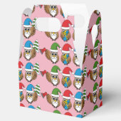 Three Funny Christmas Gnome Owls Geschenkschachtel (Geöffnet)