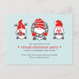 Three Funny Gnomes | Minze Virtual Christmas Party Feiertagspostkarte