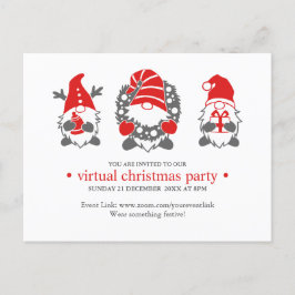 Three Funny Gnomes | Virtual Christmas Party Feiertagspostkarte