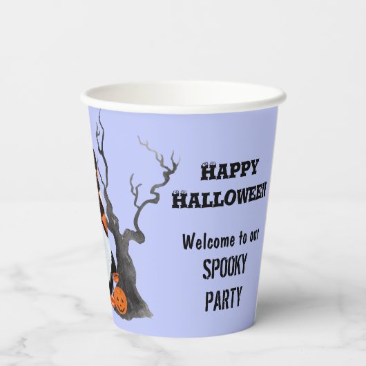 Three Funny Halloween Gnomes Pappbecher (Rückseite)