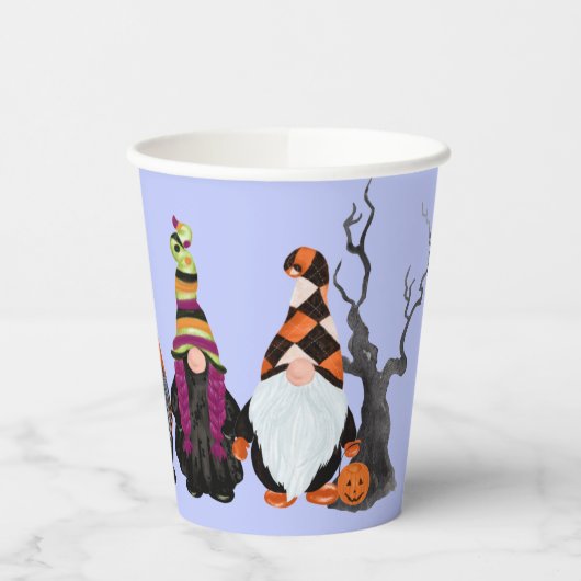 Three Funny Halloween Gnomes  Pappbecher (Links)