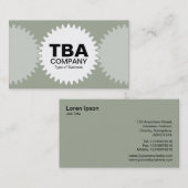 Three Gears v2 - Weiß und Wüste Visitenkarte (Vorne/Hinten)