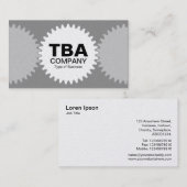 Three Gears v2 - White and Gray 8f8f8f (Gold) Visitenkarte (Vorne/Hinten)