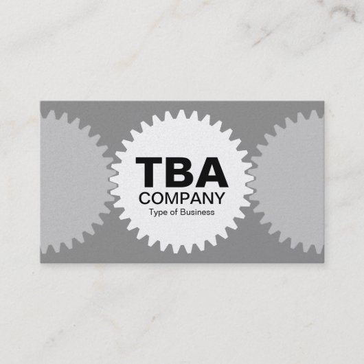 Three Gears v2 - White and Gray 8f8f8f (Gold) Visitenkarte (Vorderseite)