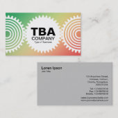 Three Gears v3 - Gradient Grn, Yellw, Red Visitenkarte (Vorne/Hinten)