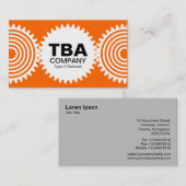Three Gears v3 - Orange FF6600 and White Visitenkarte (Vorne/Hinten)