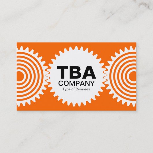 Three Gears v3 - Orange FF6600 and White Visitenkarte (Vorderseite)