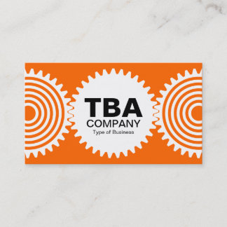 Three Gears v3 - Orange FF6600 und White Visitenkarte