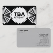 Three Gears v3 - Schwarz und Weiß Visitenkarte (Vorne/Hinten)